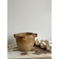 Oude marmeren vijzel