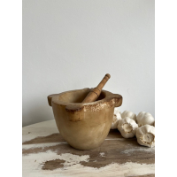 Oude marmeren vijzel